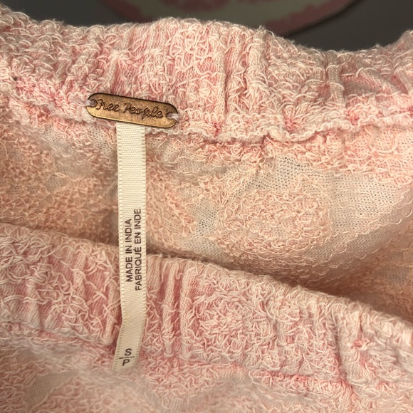 Free People top off shoulder embroidery pink small - Picture 5 of 7